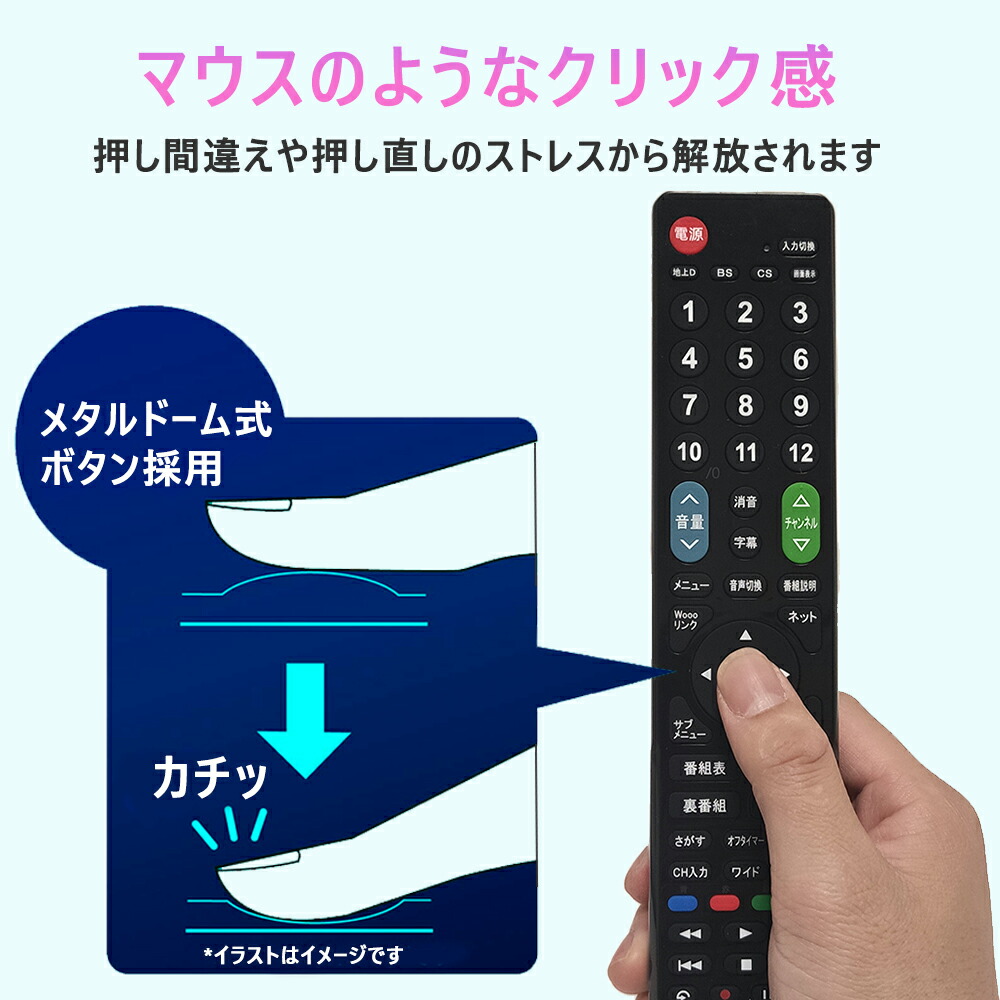 楽天市場】日立 wooo リモコン 汎用 HITACHI 用テレビリモコン 【設定