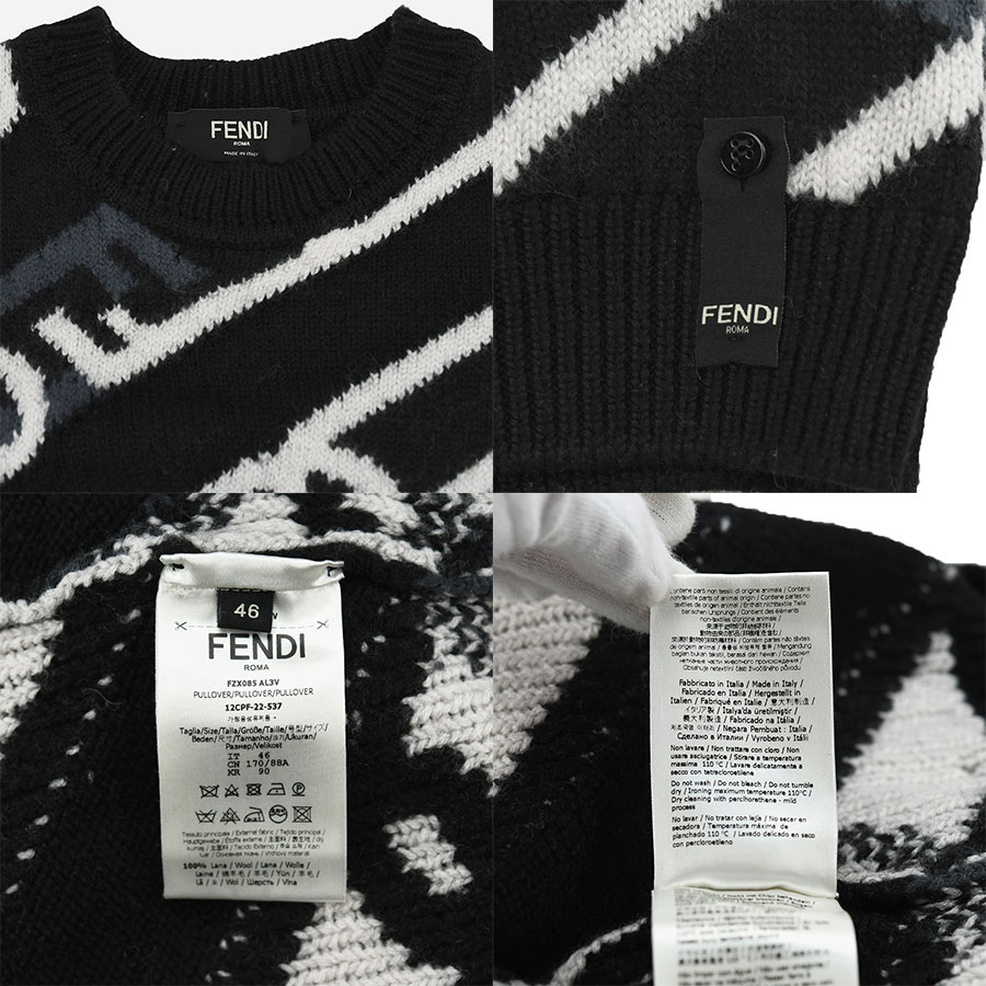楽天市場】フェンディ FENDI ニット セーター ロゴチェーンモチーフ