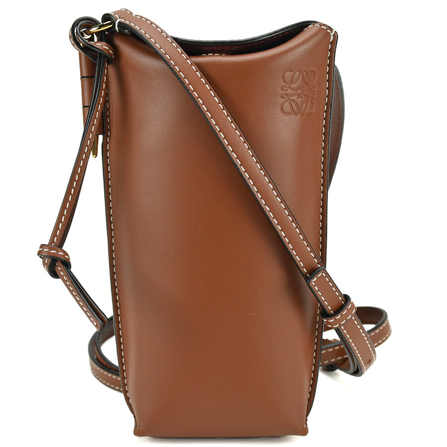 ロエベ ブラウン レザー ショルダーバッグ 【公式通販】