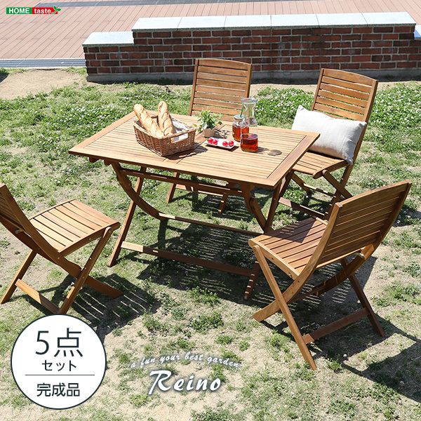 楽天市場】【送料無料】 折りたたみガーデンテーブル・チェア（5点