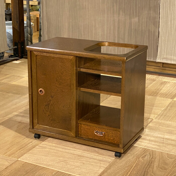 楽天市場】キャスターワゴン ワゴン 日本製 国産家具 和風ポットワゴン