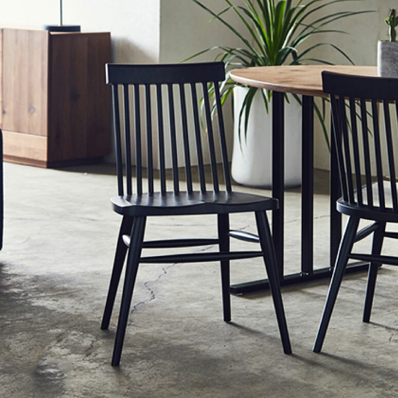 楽天市場】ダイニングチェア ウィンザーチェア ブラック 黒 モダン