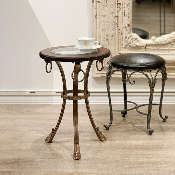 楽天市場】サイドテーブル 天然木 ガラス 硝子 ガラス天板 アイアン