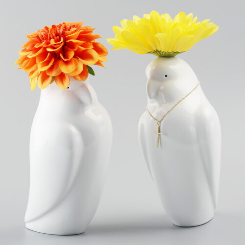 楽天市場】花瓶 おしゃれ ホワイト 鳥 かわいい 一輪挿し フラワー