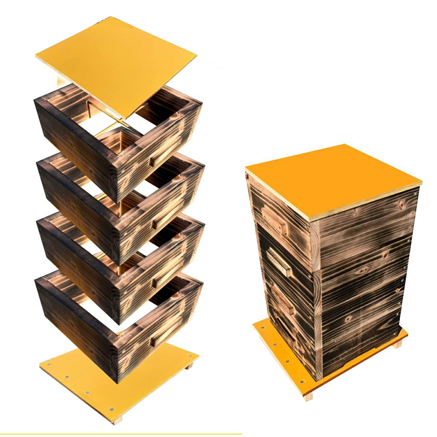 楽天市場】日本蜜蜂 巣箱 ニホンミツバチ 日本みつばち 重箱式巣箱 4段