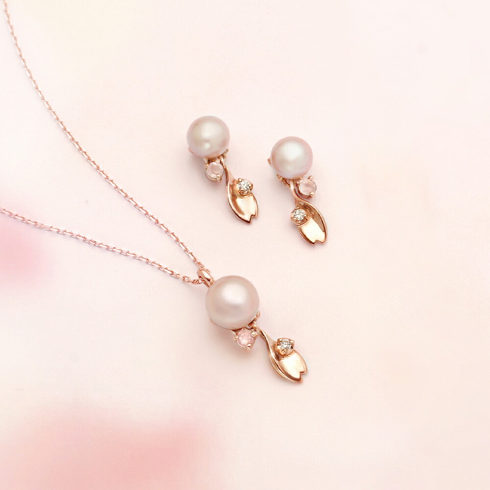 楽天市場】【あす楽対応】ピアス 桜 さくら パール ピンクパール