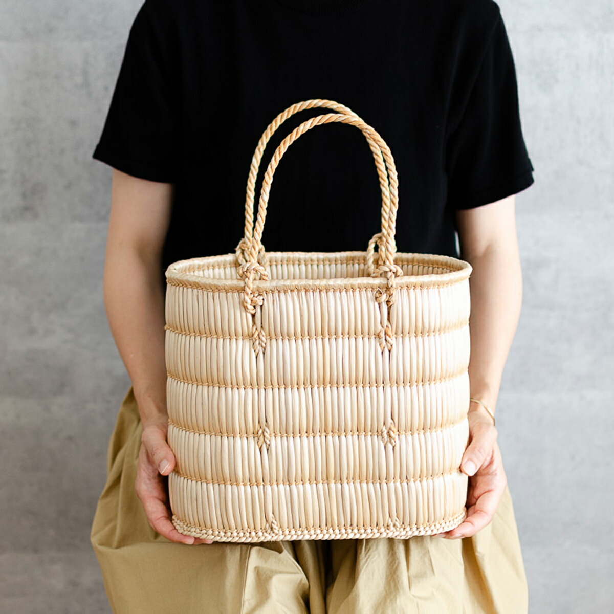 楽天市場】手提げ かごバッグ 岡山県 蒜山 がま がま細工 ミニ/小/中