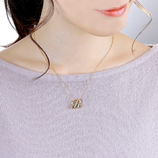 楽天市場】【ゆきざき公式】ノンブル アルファ イニシャルペンダント