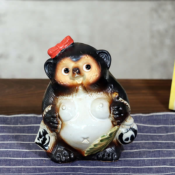 楽天市場】信楽焼 5号福々狸(メス) 信楽焼たぬき縁起物タヌキ 陶器