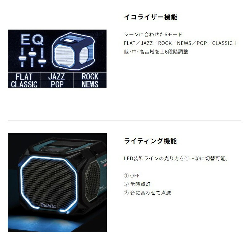 楽天市場】【正規店】 マキタ 充電式スピーカー MR014GZ 40Vmax 18V