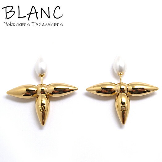 楽天市場】【中古】ルイ ヴィトン ピアス ルイゼット メタル ゴールド