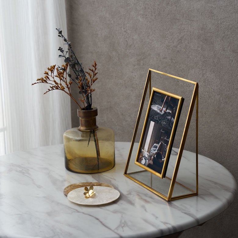 楽天市場】【SALE期間限定10%OFF】 ガラスと真鍮 フォトフレーム Brass