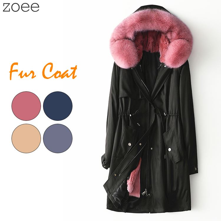 楽天市場】ファーコート モッズコート フォックスファー レッキス