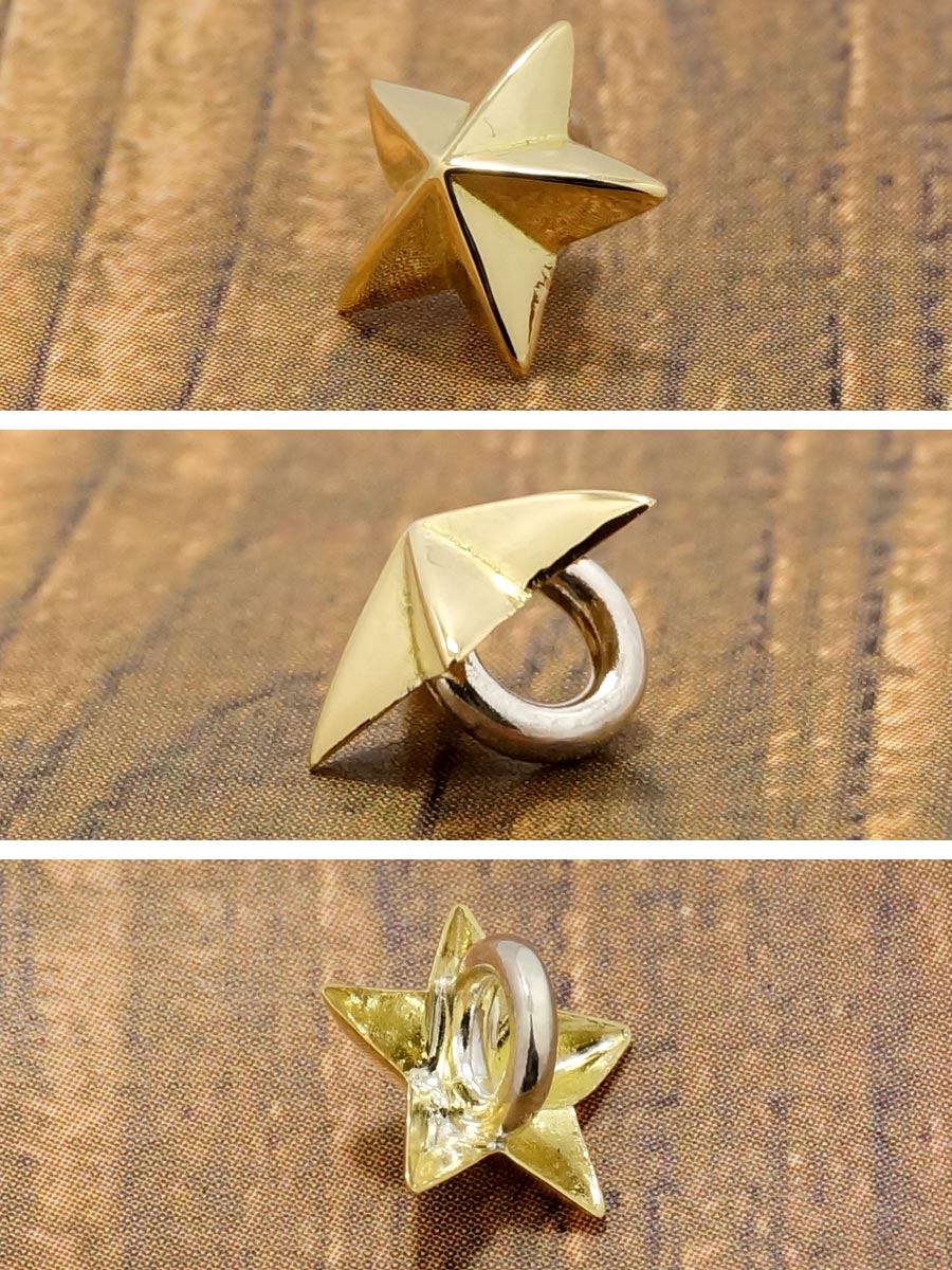 楽天市場】ポイント2倍!!ファーストアローズ 18金スターコンチョ FIRST