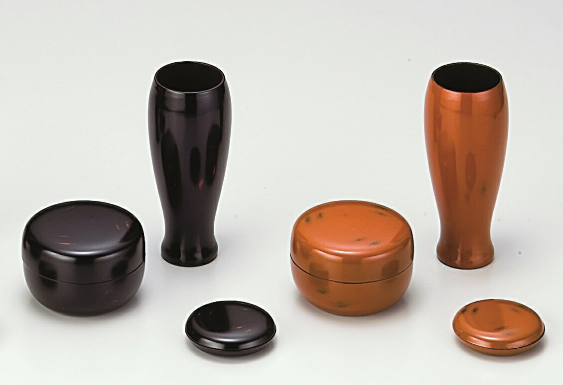 楽天市場】【茶道具】茶箱用棗三点セット根来・曙プラスチック製（化粧