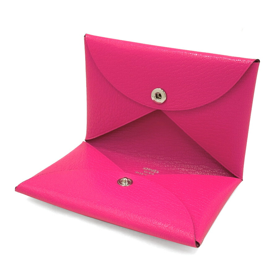 楽天市場】エルメス HERMES カルヴィ シェーブル レザー ローズポップ