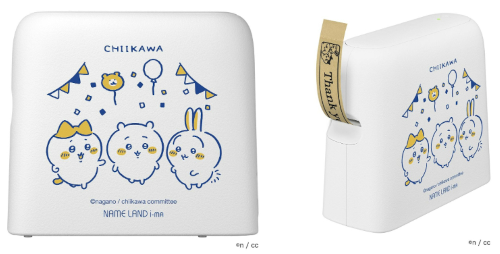 カシオのラベルライターに「ちいかわ」モデル登場。キャラたちの絵文字