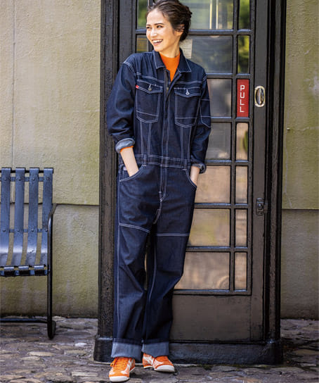 Dickies】ディッキーズ ストレッチデニムツナギ(男女兼用) D-706