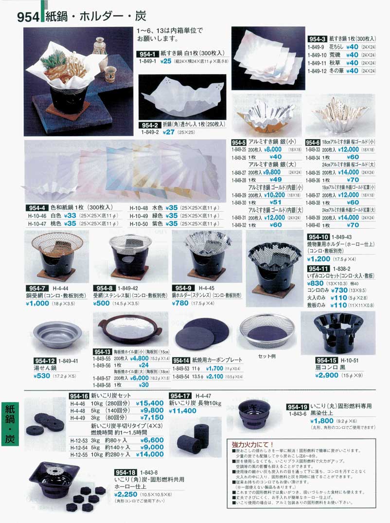 食器 紙鍋・ホルダー・炭割烹漆器23-1－954ページ