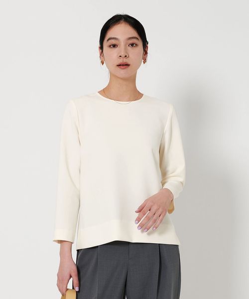 ダブルクロス クルーネック ブラウス