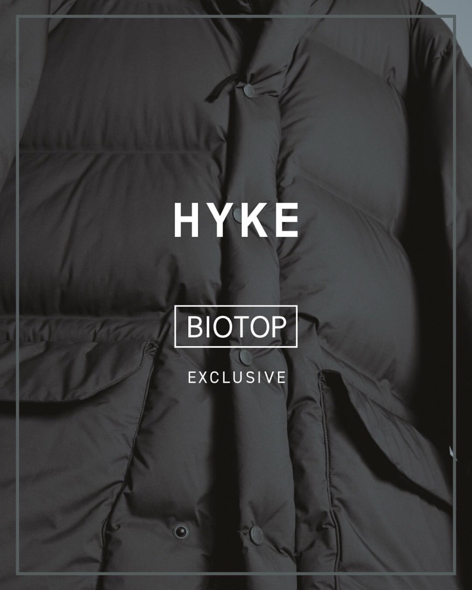 HYKE for BIOTOP 25AW 別注『PERTEX® DOWN JACKET EX』が国内12月13日