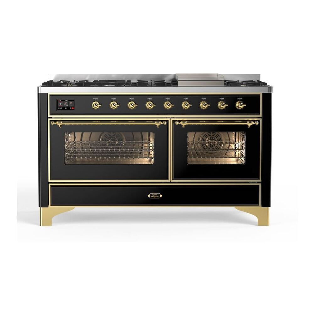 ILVE UM15FDNS3BKG Majestic II 60 inch Dual Fuel Range with 9