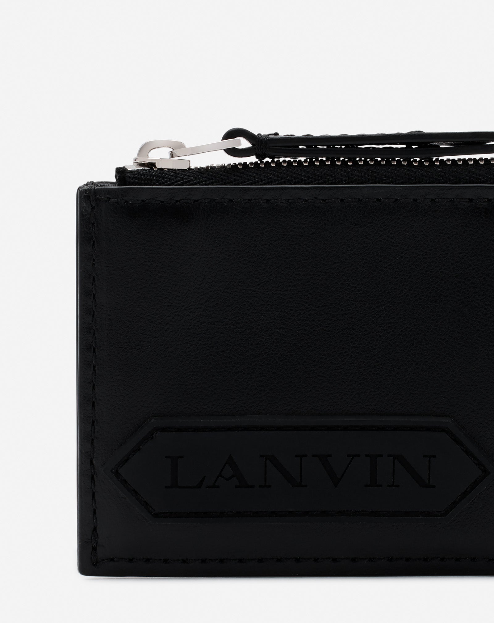Black Lanvin Signature Leather Cardholder | Lanvin