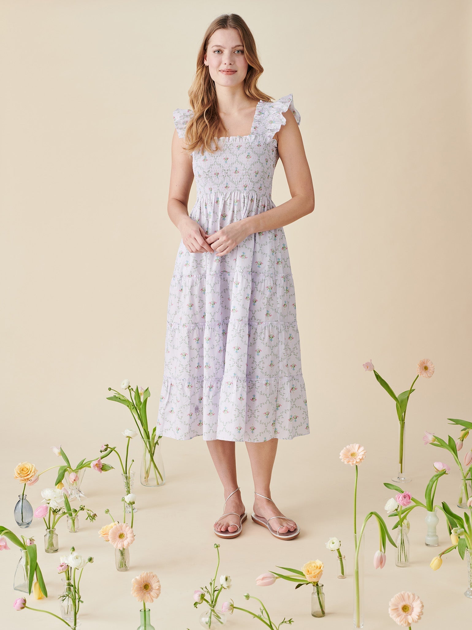 Hill House Home X La Coqueta Lilac Trellis Ellie Nap Dress | La