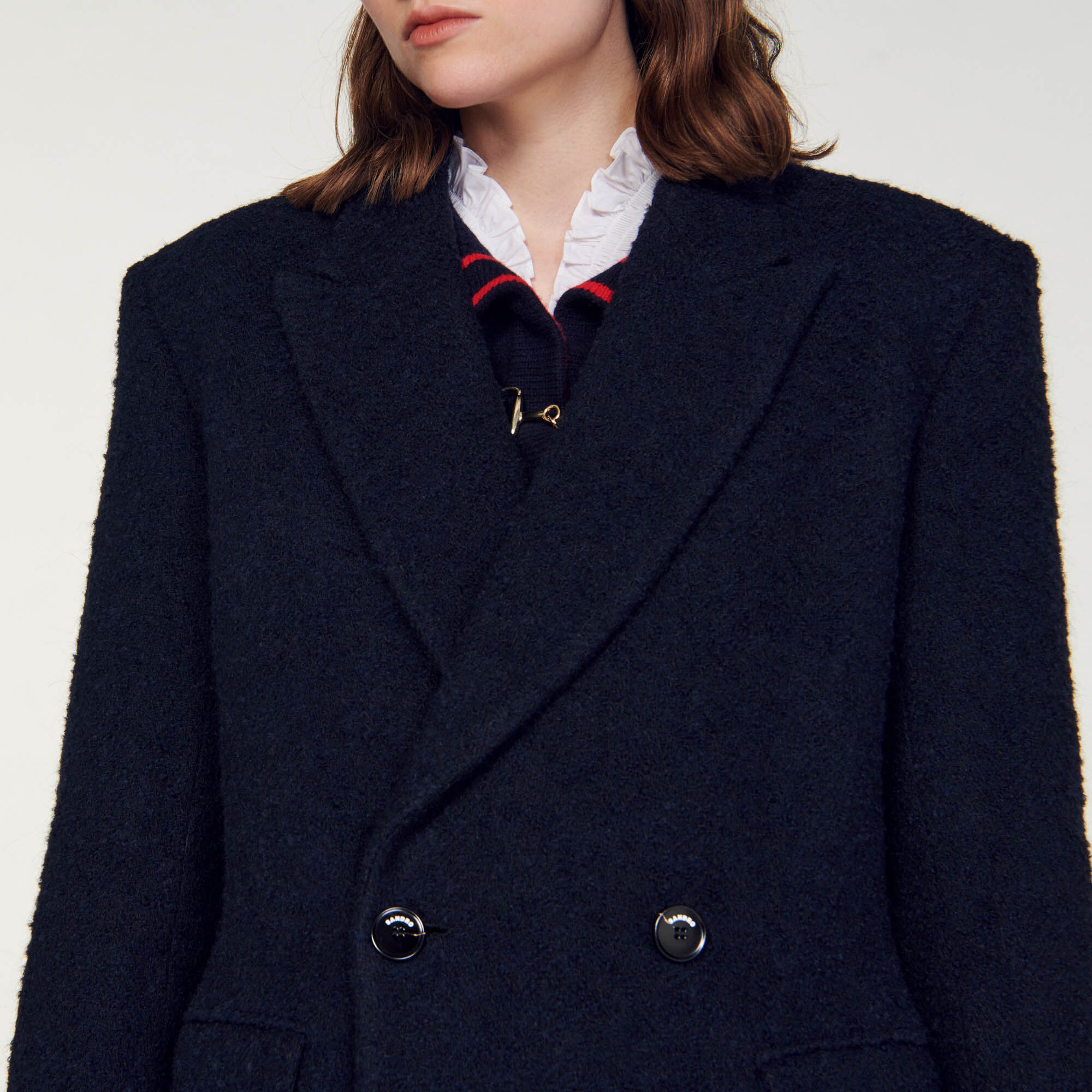 Long coat in Deep blu for Women | Sandro Paris