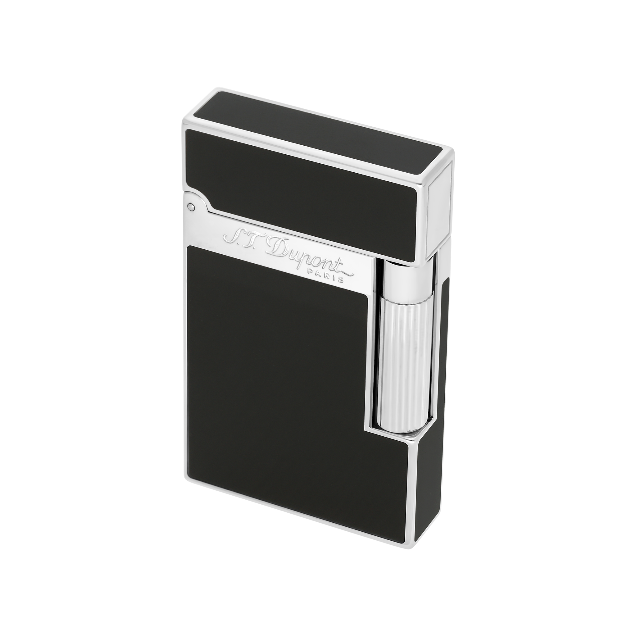 Line 2 Natural Black Lacquer Lighter With Palladium Finish
