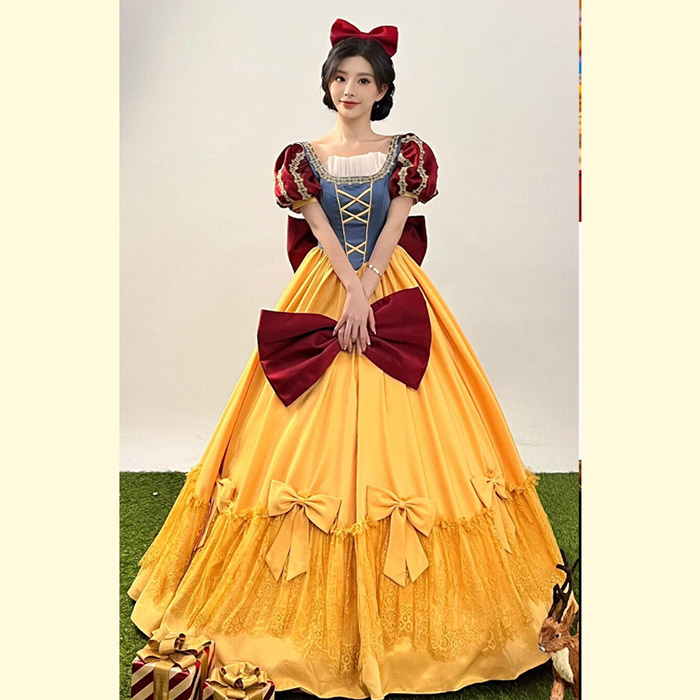 コスプレ衣装 ディズニー 白雪姫 ドレス 成人式 結婚式、仮装