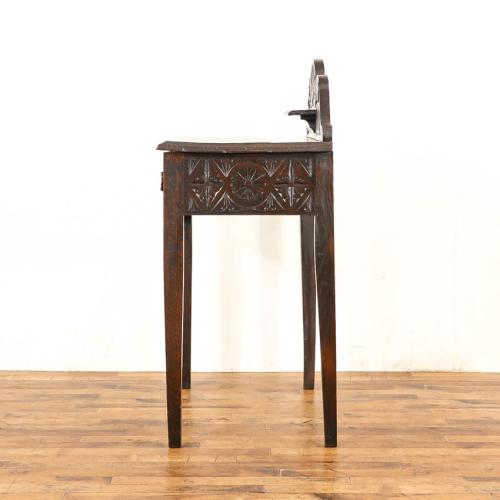 イギリスアンティーク サイドテーブル 机 オーク材 v_59112