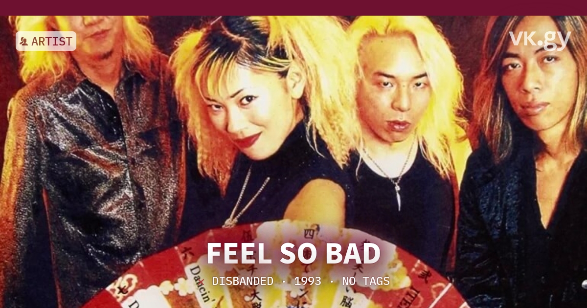 FEEL SO BAD profile | FEEL SO BADプロフィール | vkgy (ブイケージ)