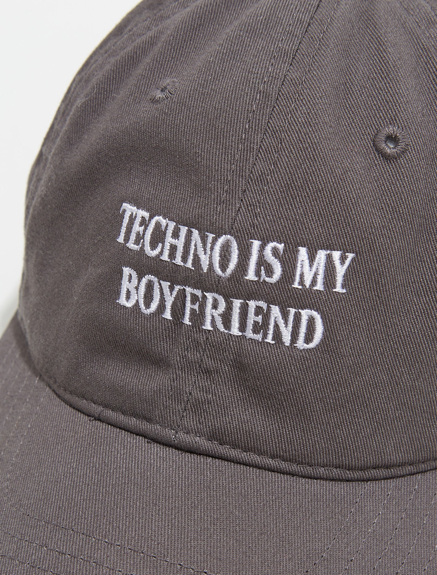 IDEA Books Ltd - Techno is My Boyfriend Cap in Charcoal and White