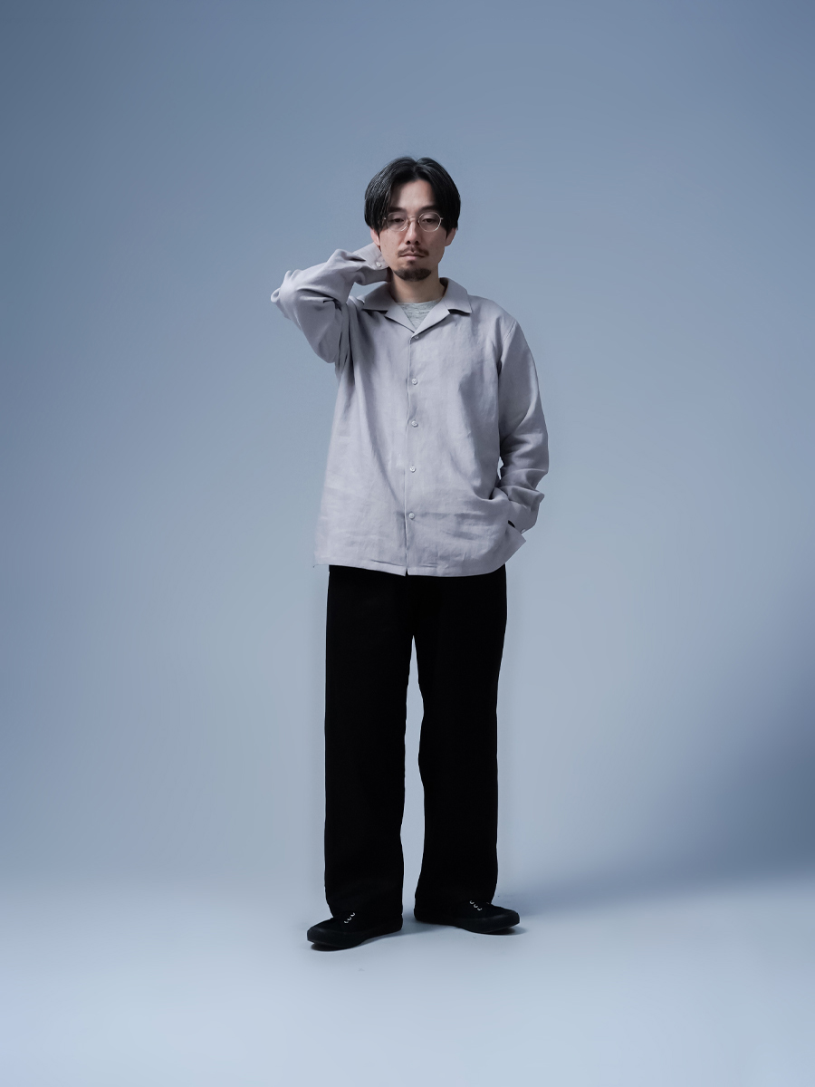 リネンシャツ】程よいヌケ感ほしい方必見！ リネン オープンカラー