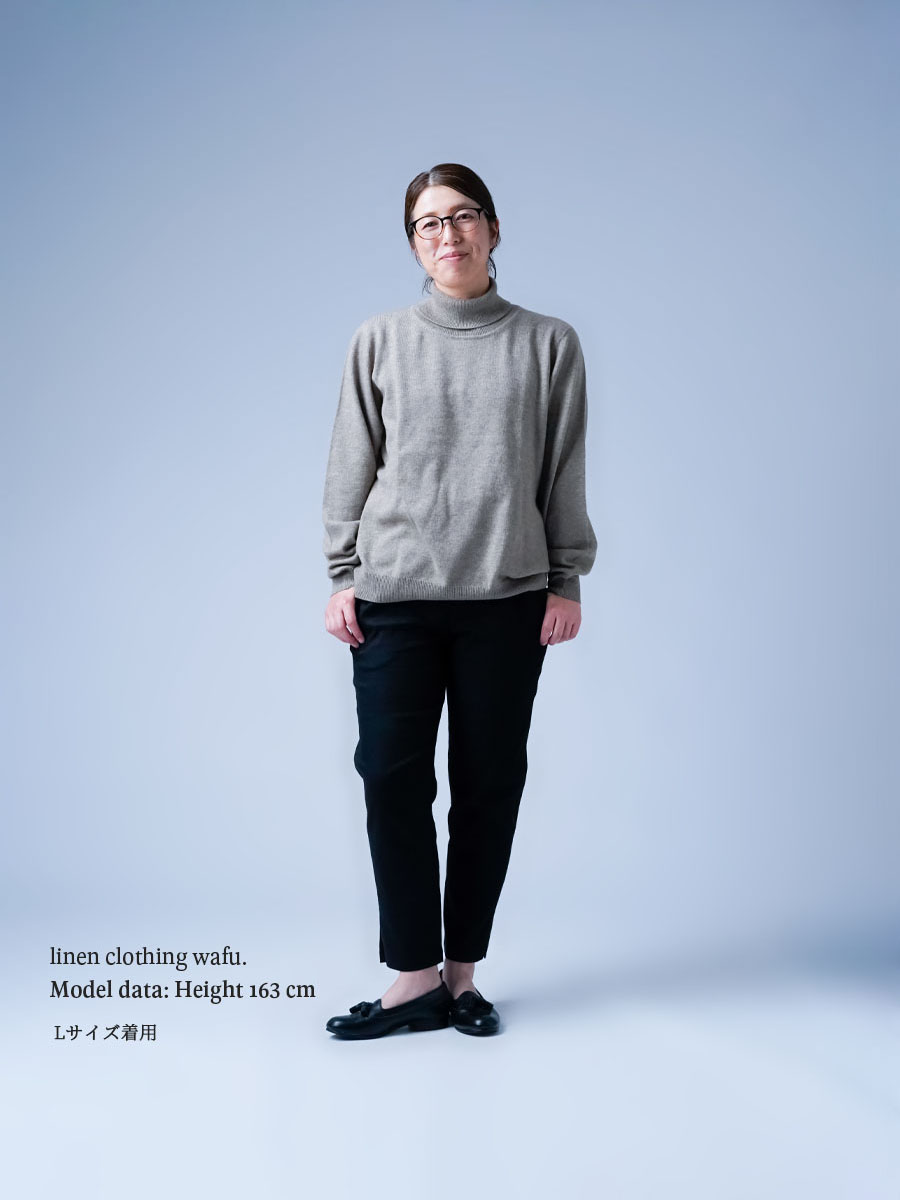 カシミア100％MONSIEUR PARIS グレー ニットセーター XLサイズ 【公式