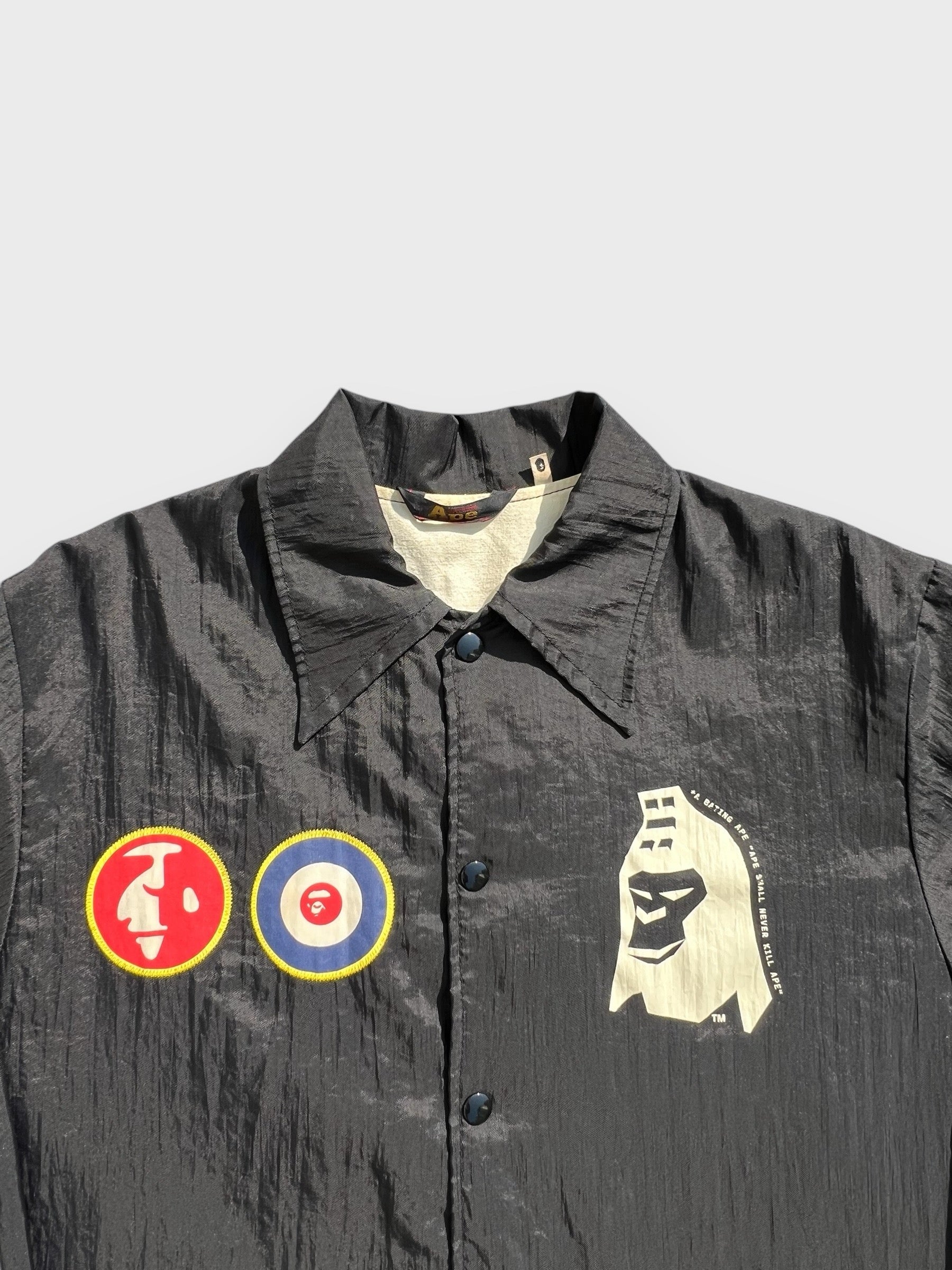 90s A BATHING APE COACH JACKET BLACK / L – WAKUI