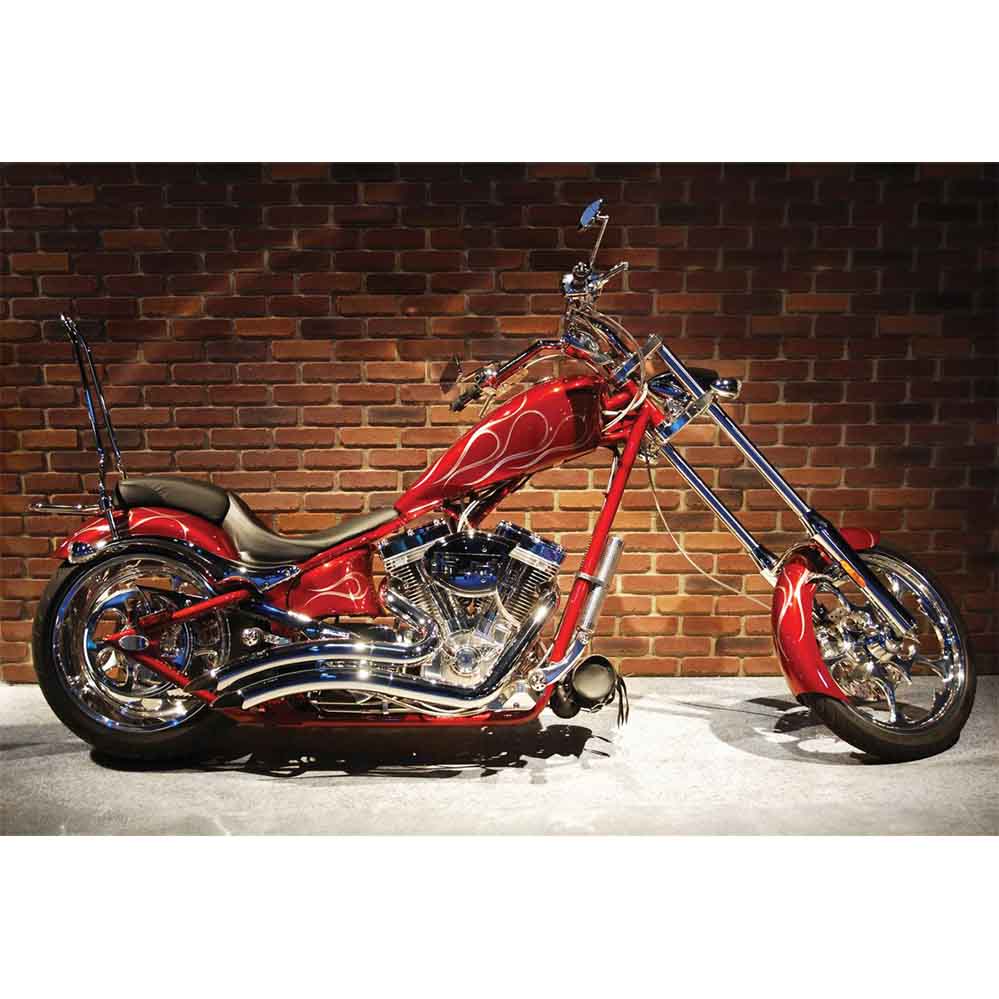 Custom Flame Red Chopper Gloss Poster | Wallhogs