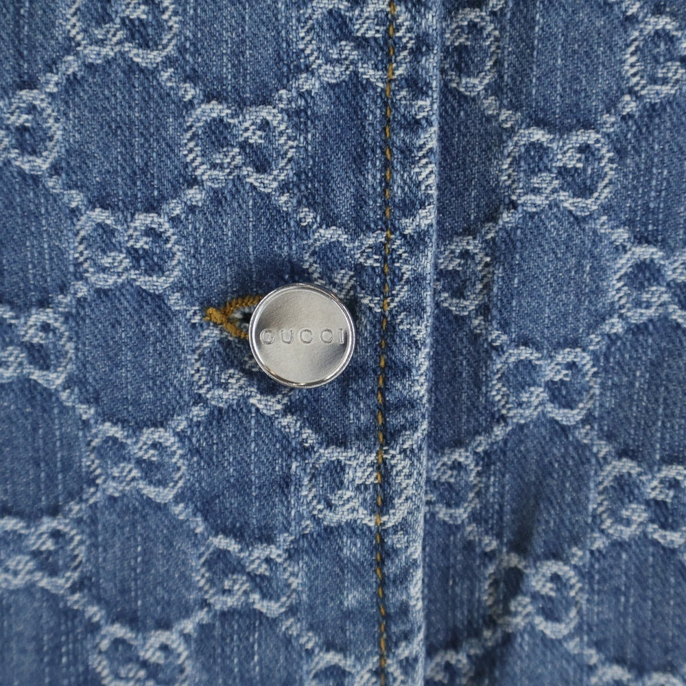 GUCCI(グッチ) GG ジャカード デニムシャツ インディゴ レディース