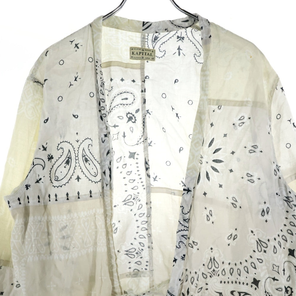 KAPITAL(キャピタル) 19SS ペイズリーバンダナパッチワークシャツ ノー