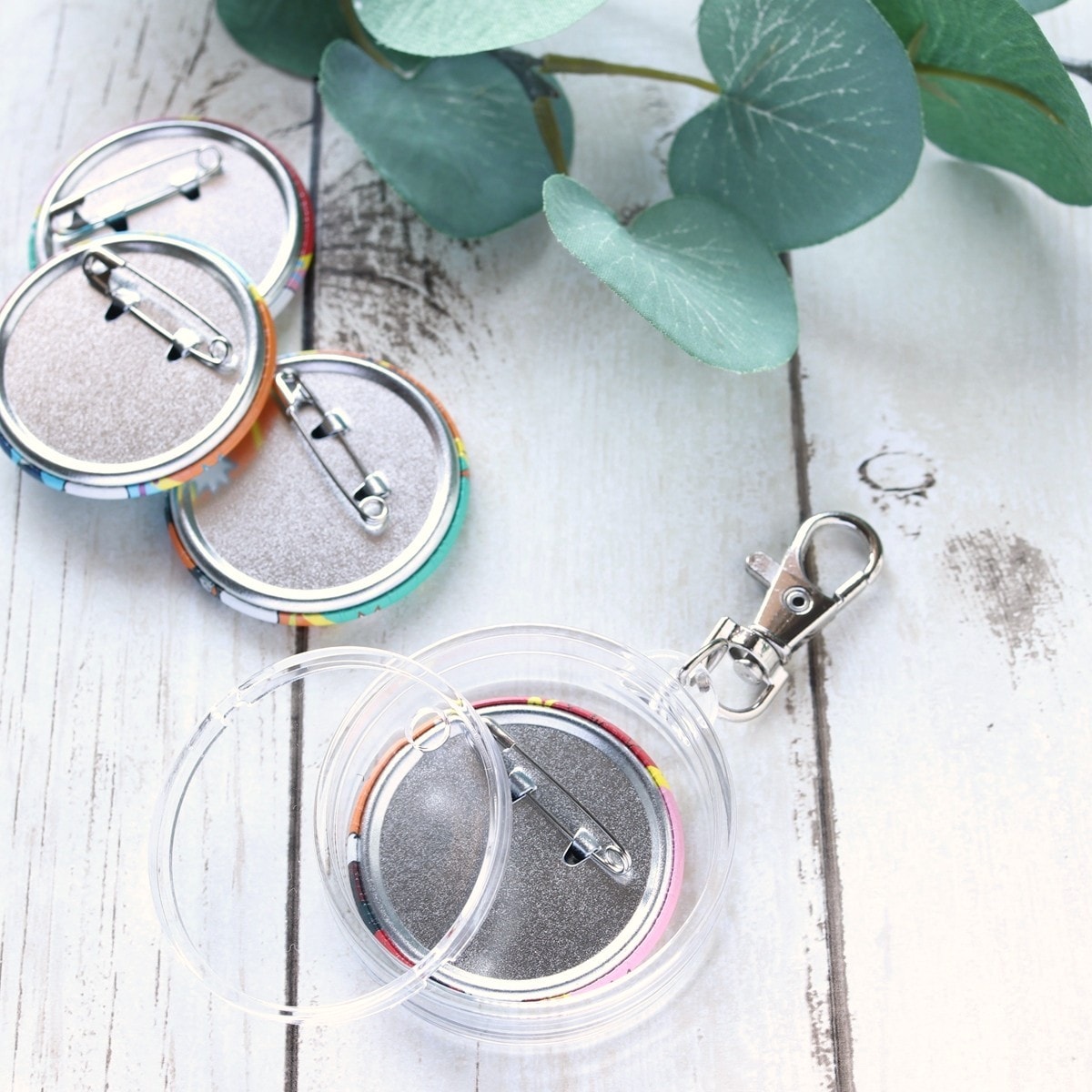 缶バッジ対応キーホルダーキット 44mmサイズ 338548