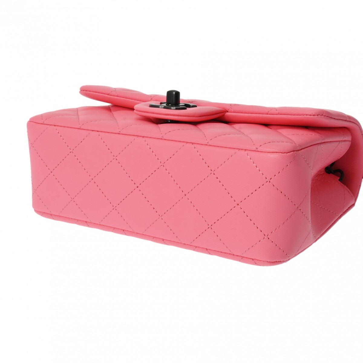 シャネル ミニ クラシック ハンドバッグ ピンク A69900 ラムスキン