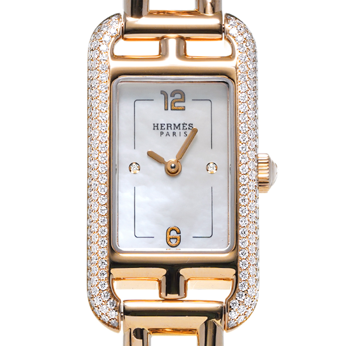 エルメス ナンタケット PM W049572WW00 ホワイトシェル/ダイヤモンド