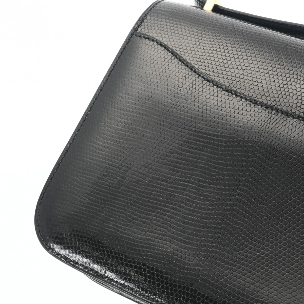 エルメス コンスタンス ミニ18 ブラック リザード レディース バッグ
