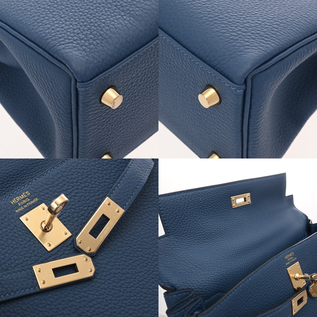 エルメス ケリー 25 内縫い ブルータイ トゴ レディース バッグ 【未