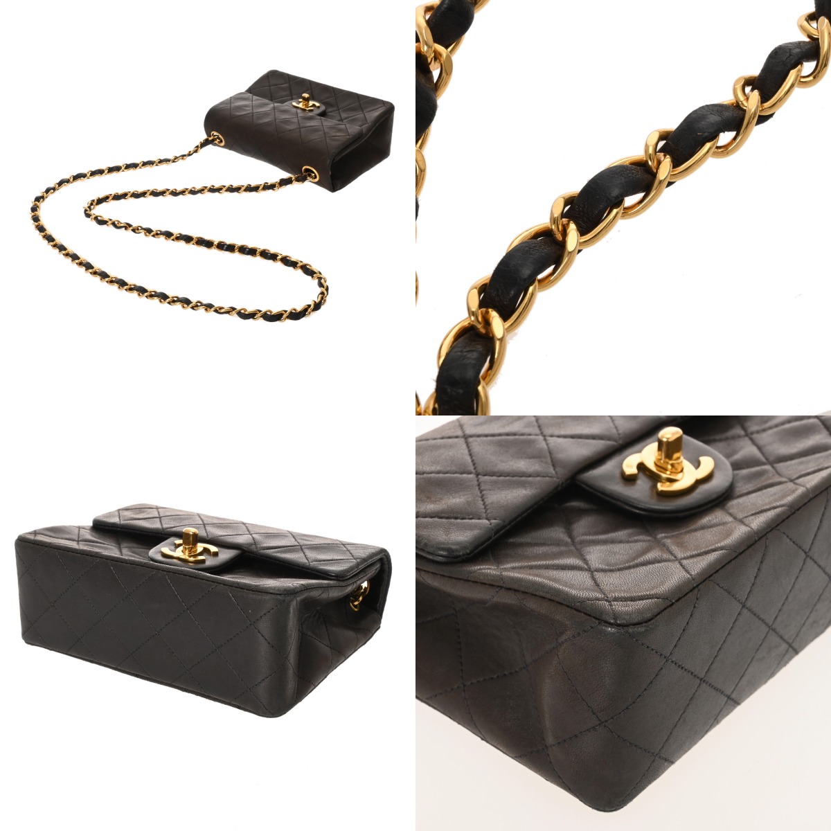 シャネル マトラッセ ミニマトラッセ チェーンショルダー ブラック