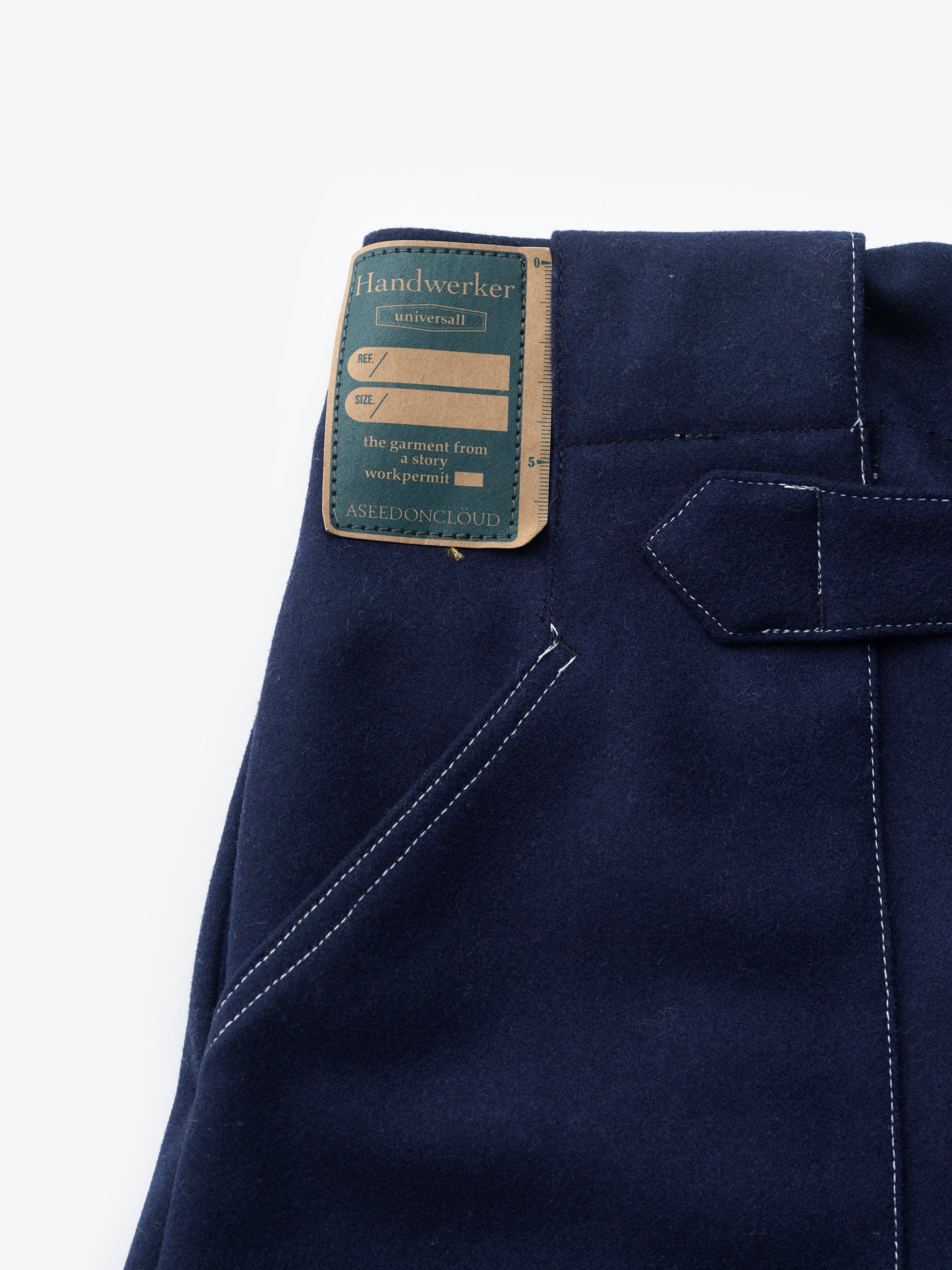 HW wide trousers Melton denim｜ASEEDONCLOUD