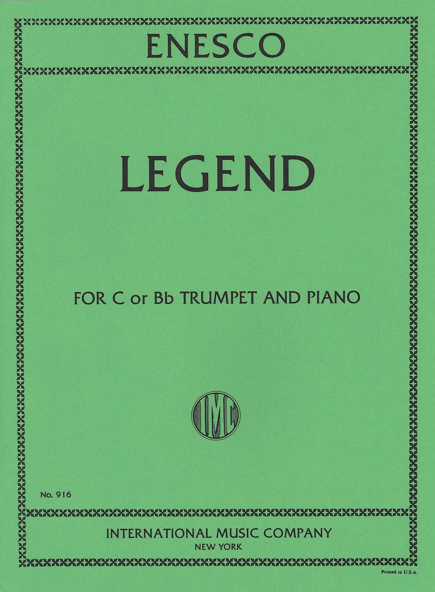 エネスコ：伝説（トランペットソロ）／Legend (Trumpet & Piano