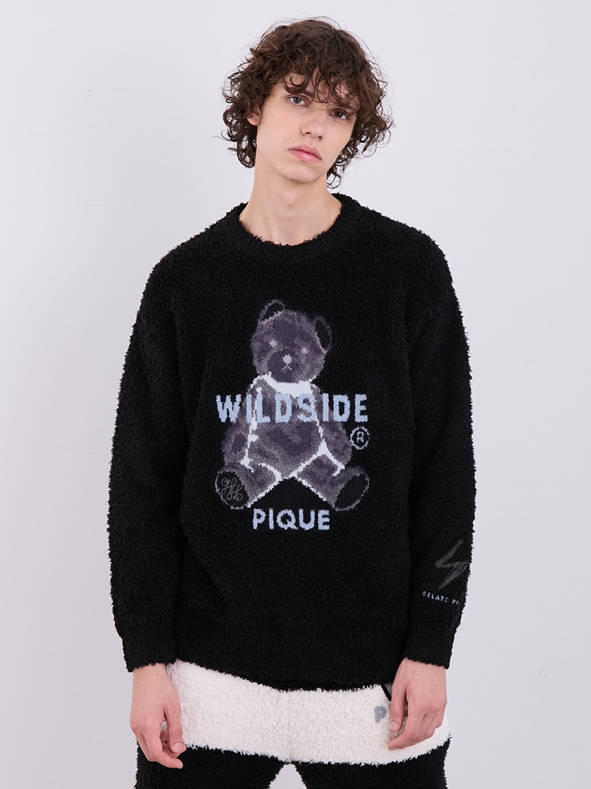 WILDSIDE × GELATO PIQUE Bear JQD Pullover(S-Mサイズ相当 Black