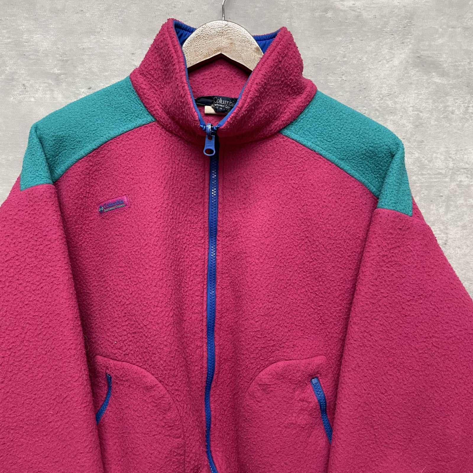 80s USA製 古着 ビンテージ vintage コロンビア フリースジャケット